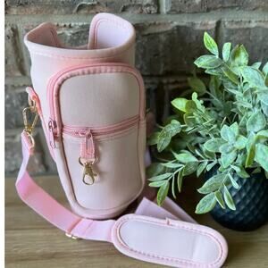 40 oz Tumbler Crossbody Carrier Pink